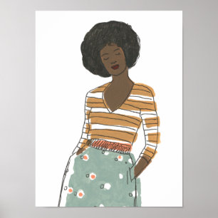 Mode Vignette Porträtt Poster