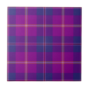 Mode Violet Guld Red Klan Hunting Tartan Play Kakelplatta
