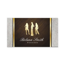 Mode / Vitt läder & trä / Trimning av Guld