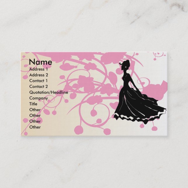 ModeBoutique eller salongvisitkort Visitkort (Framsida)