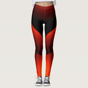 Modechic rostar den svart samtidaa formgivare leggings