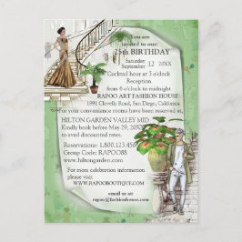 Modedesigner Annonskort Meddelande Vykort