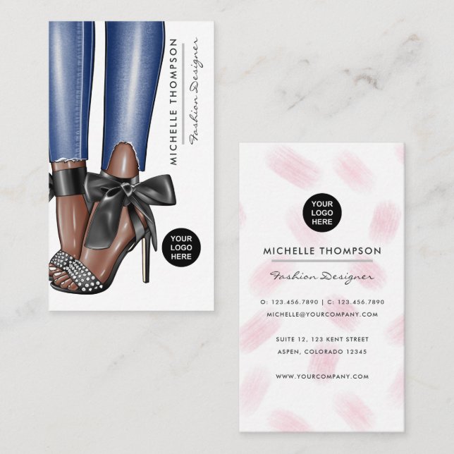 Modedesigner Visitkort (Fram/baksida)