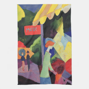 Modefönster av August Macke, Vintage Fauvism Kökshandduk