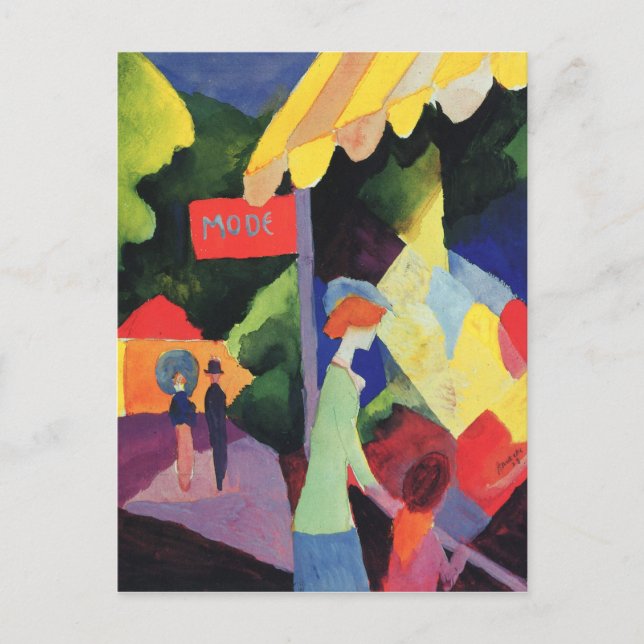 Modefönster av August Macke Vykort (Framsida)
