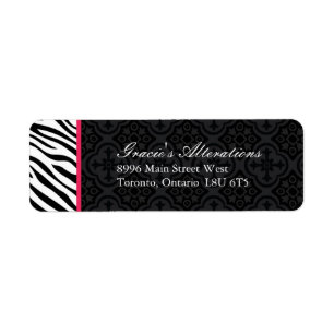 Modeformgivareadressetiketter Returadress Etikett