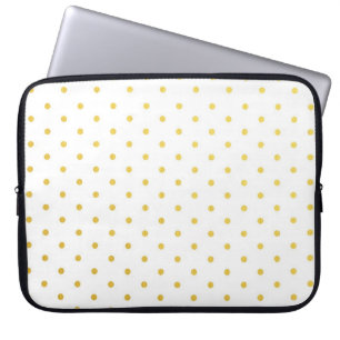 Modeguldpolka dots laptop sleeve