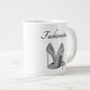 Modehöga klackskor jumbo mugg