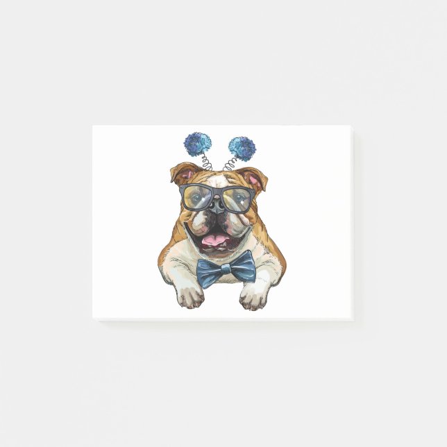 Modehunden hipster post-it block (Framsida)