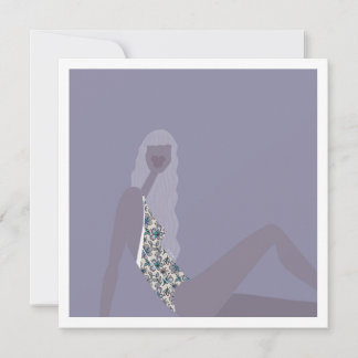Modeillustration Chic kvinna Lila Modern konst Kort