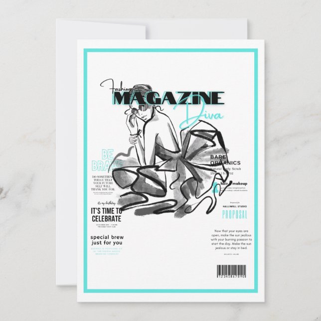 Modekung Magazine för Möhippa  Inbjudningar (Framsida)