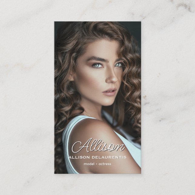 Model and Talent Business Card | QR Code Visitkort (Framsida)