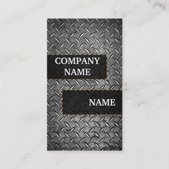 Model metal diamond card visitkort (Framsida)