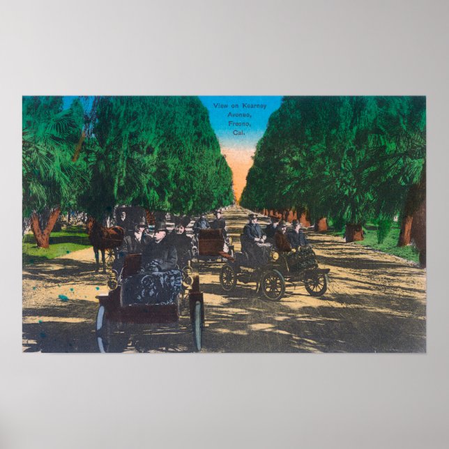 Model-T Fords on Kearney AvenueFresno, CA Poster (Framsidan)