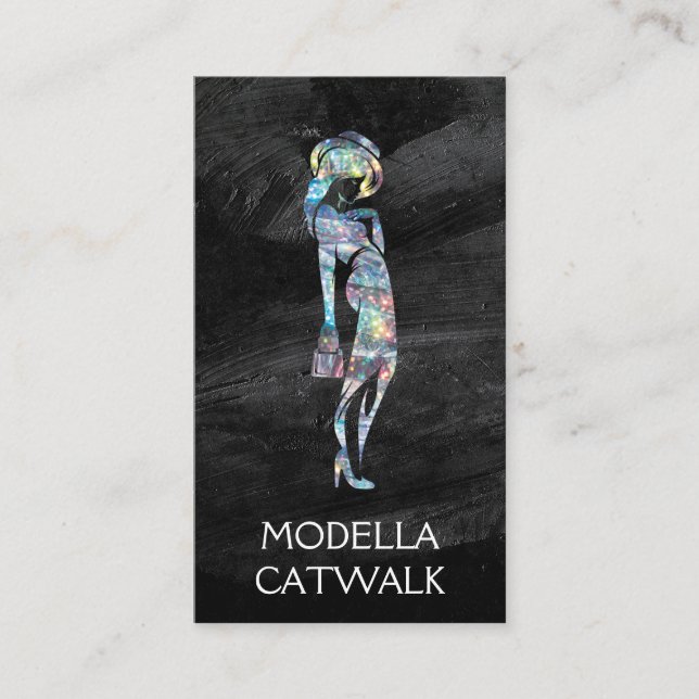 Modelek glitter glitter visitkort (Framsida)