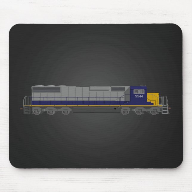 Modell 3D: Tåg motor: Railroad: Mousepad Musmatta (Framsidan)