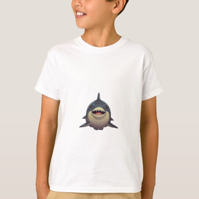 Modell 44, Vibrant Tecknad-Print T-Shirt: Snyggt, T Shirt (Framsida)