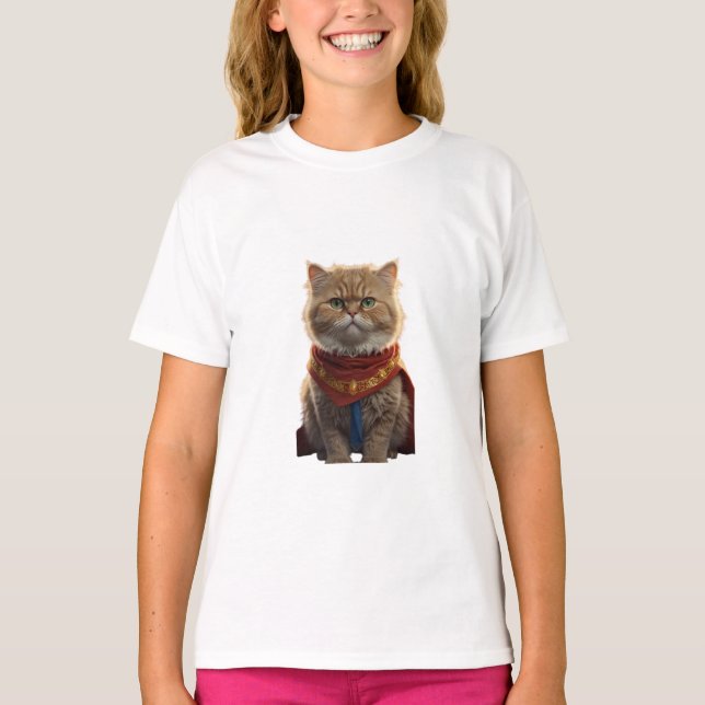 Modell 53 , Vibrant Tecknad-Print T-Shirt: Snyggt, T Shirt (Framsida)