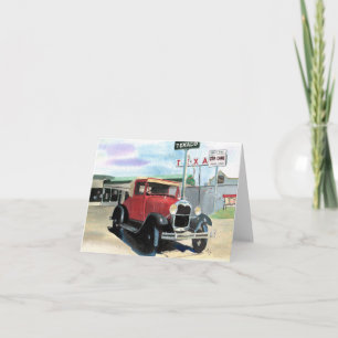 Modell A Antique Car Notecard Kort