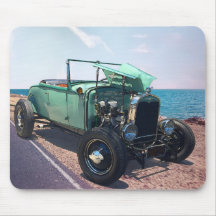 Modell A-gator hot rod vid havet