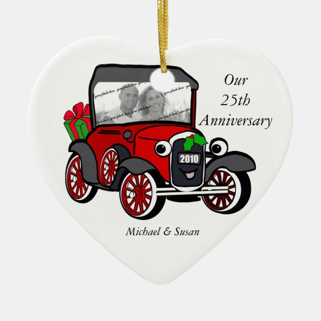 Modell A Photo jul Julgransprydnad Keramik (Framsidan)