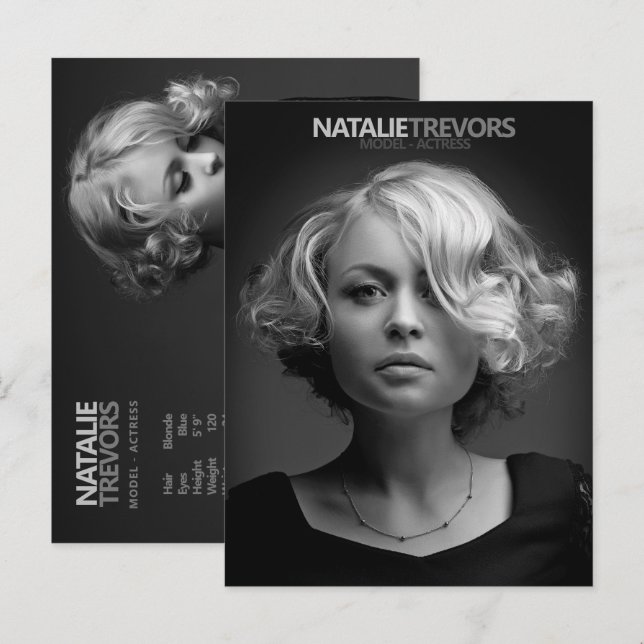 Modell Actor 2 Side 2 Photo Promotional-mall Vykort (Fram/baksida)