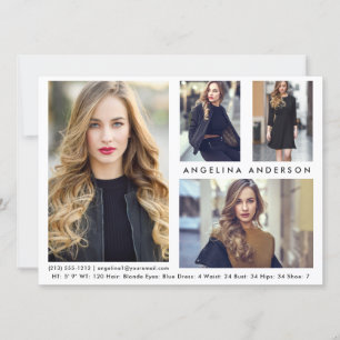 Modell Actor 4 Photo Comp Card - Whfront Front
