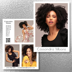 Modell Actor 4 Photo Two Sided Comp QR-mall Inbjudningar