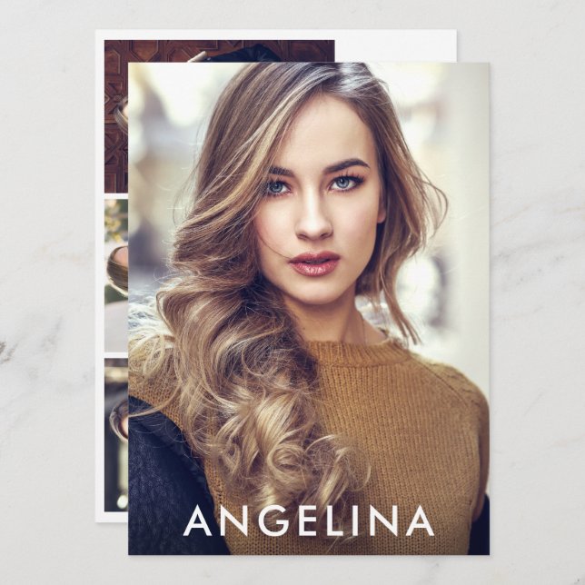 Modell Actor Photo Professionell Comp Card W (Fram/baksida)