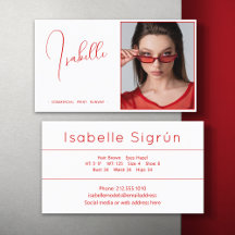 Modell Actor Photo Promotive Red and White