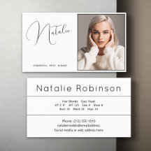 Modell Actor Photo Promowhite and Black