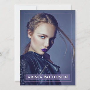 Modell Actor Pro Comp Card 1 Photo Violet Inbjudningar
