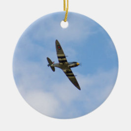 Modell av Spitfire MK IX MK923 Julgransprydnad Keramik
