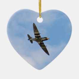 Modell av Spitfire MK IX MK923 Julgransprydnad Keramik