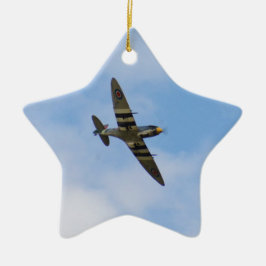 Modell av Spitfire MK IX MK923 Julgransprydnad Keramik