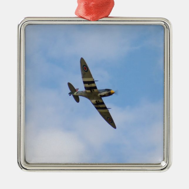 Modell av Spitfire MK IX MK923 Julgransprydnad Metall (Framsidan)