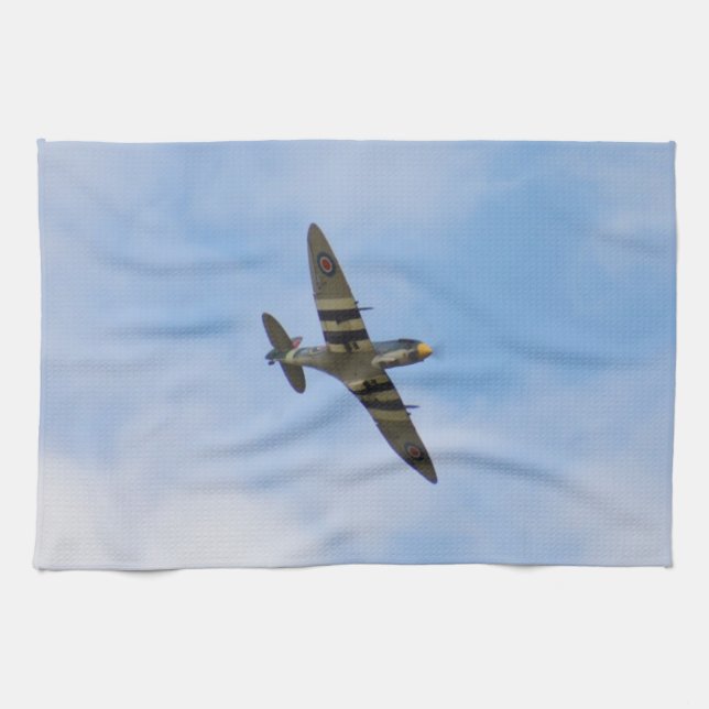 Modell av Spitfire MK IX MK923 Kökshandduk (Horisontell)