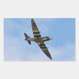 Modell av Spitfire MK IX MK923 Rektangulärt Klistermärke