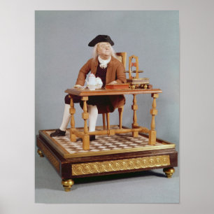 Modell Benjamin Franklin i bord Poster