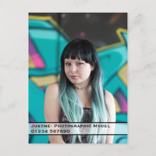 Modell Comp Card-Hämta ditt namn där ute. Vykort