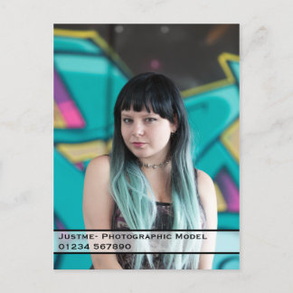 Modell Comp Card-Hämta ditt namn där ute. Vykort