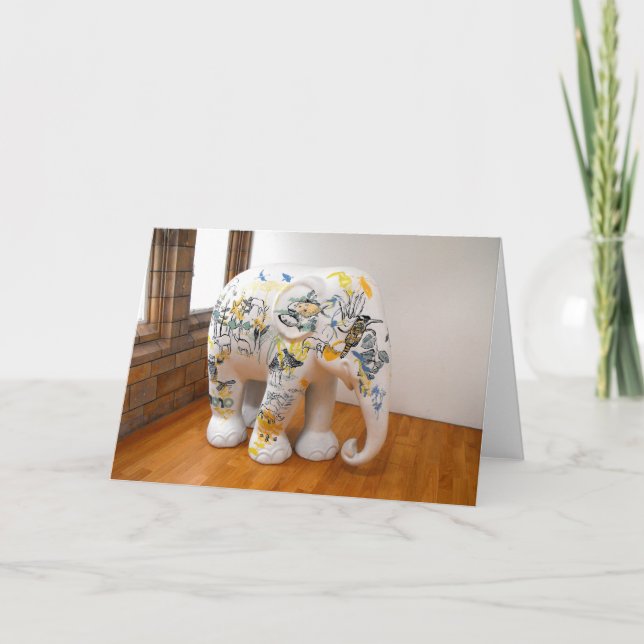 Modell elefant helgkort (Framsida)