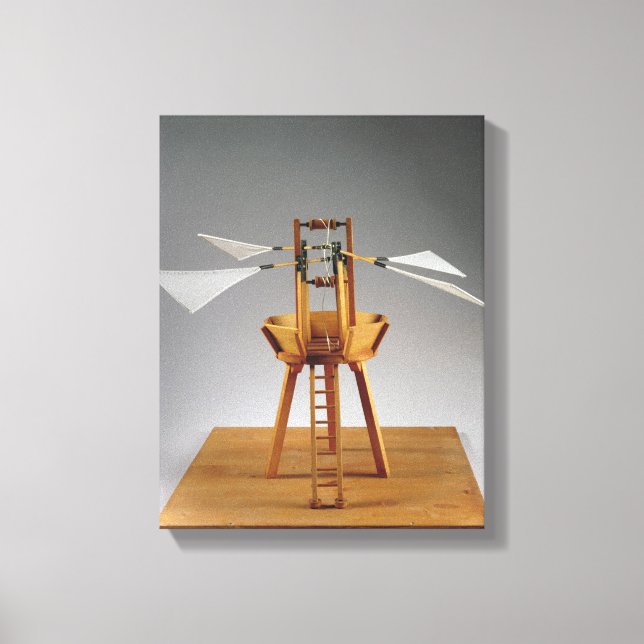 Modell för återuppbyggnad av da Vincis design Canvastryck (Framsida)