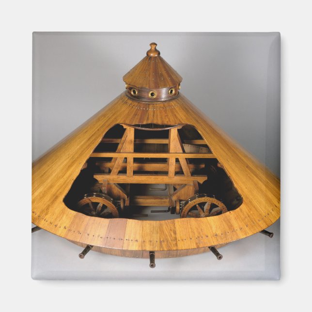 Modell för återuppbyggnad av da Vincis design Magnet (Framsidan)