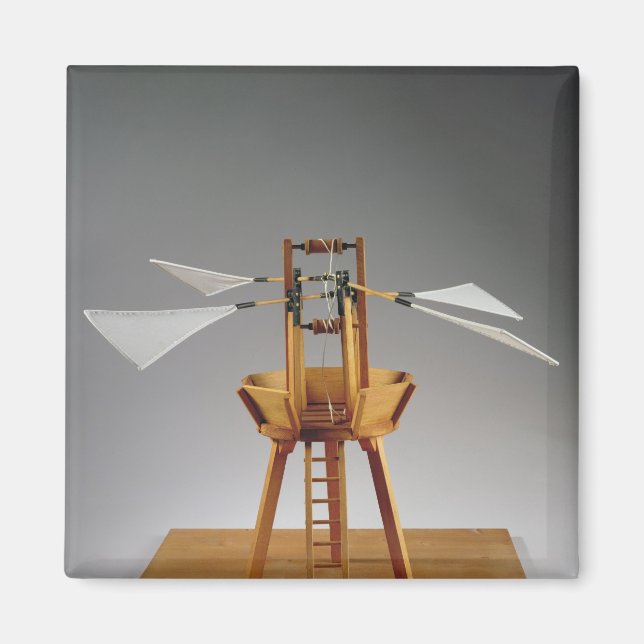 Modell för återuppbyggnad av da Vincis design Magnet (Framsidan)