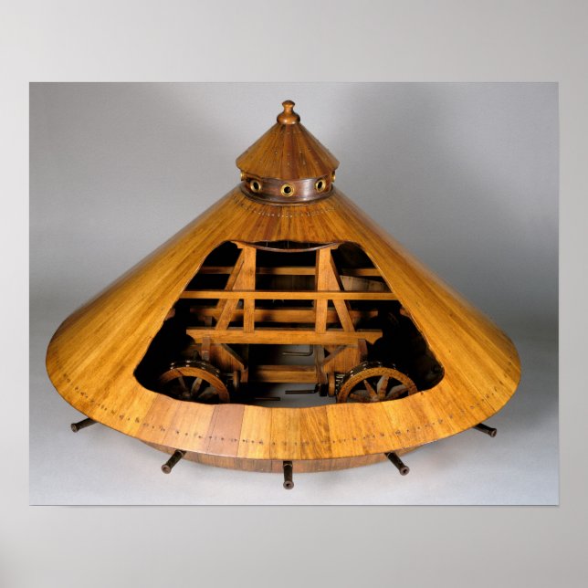 Modell för återuppbyggnad av da Vincis design Poster (Framsidan)