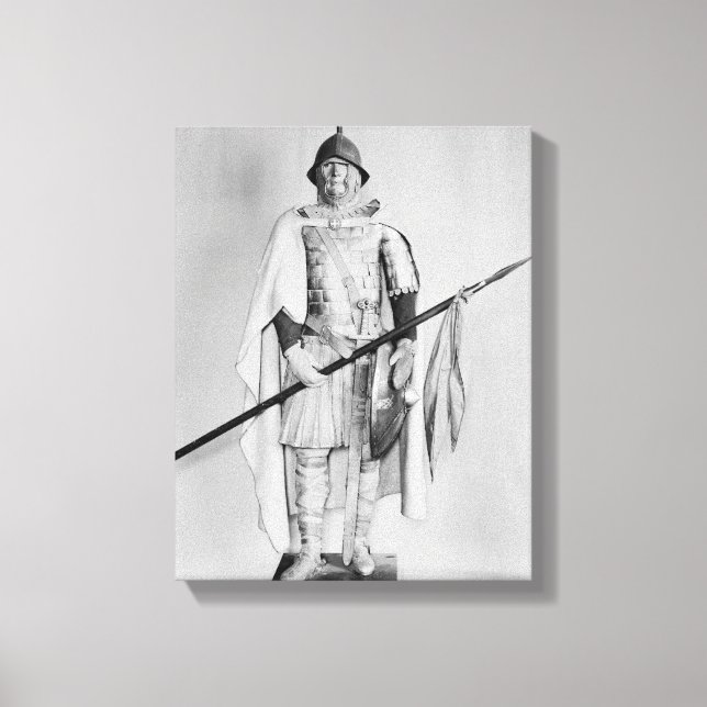 Modell för Carolingian cavalryman Canvastryck (Framsida)