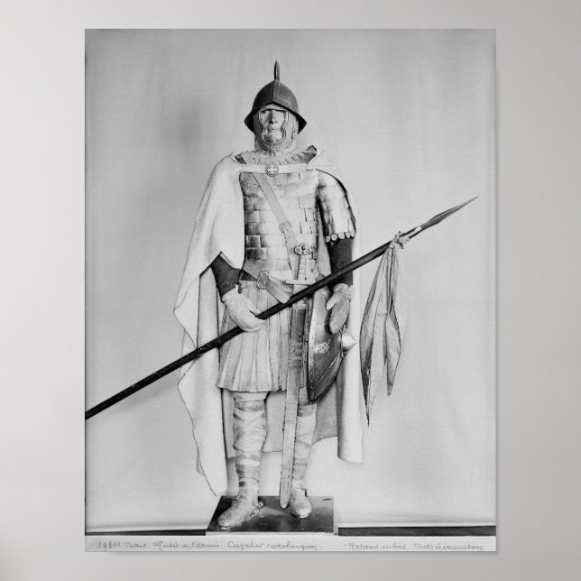 Modell för Carolingian cavalryman Poster (Framsidan)