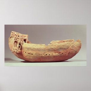 Modell för en båt med högbäckendäck poster