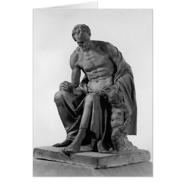 Modell för ett monument över Jean-Jacques Rousseau Hälsningskort (Framsidan)